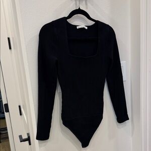 Abercrombie & Fitch Black Ribbed Bodysuit